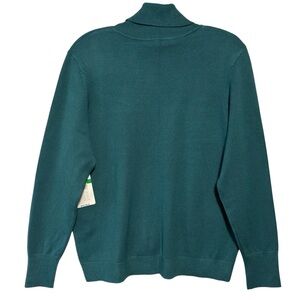 NEW VTG Leo & Nicole Long sleeve turtleneck long cuffs mother of pearl buttons